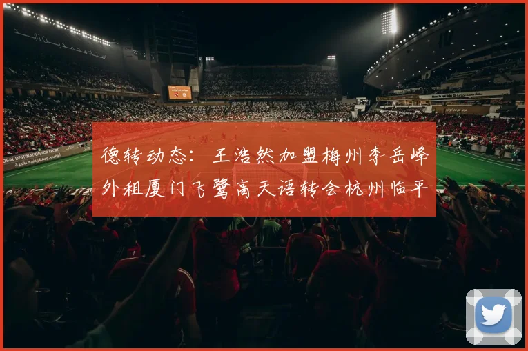 德转动态：王浩然加盟梅州李岳峰外租厦门飞鹭高天语转会杭州临平吴越